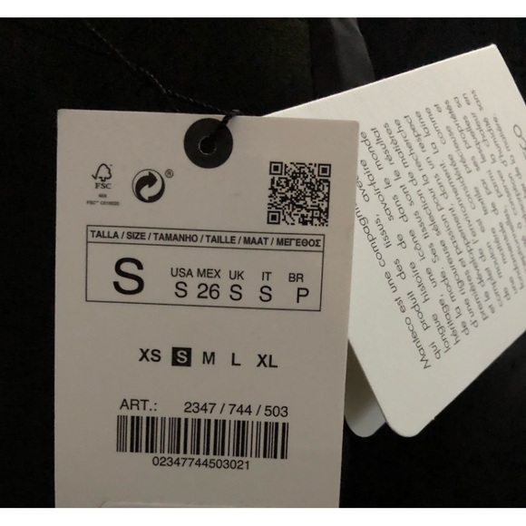 Zara Manteco Italian Wool Blend Olive Green Long Coat Small - Picture 8 of 8